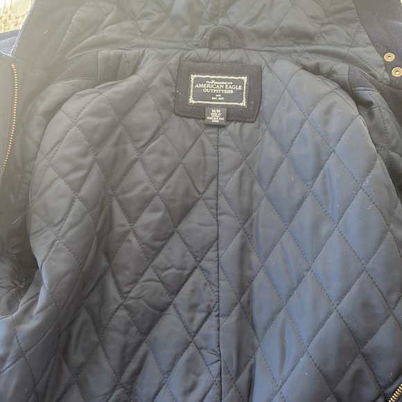 American Eagle Outfitters Wool blend hooded toggle coat navy M - Picture 7 of 7